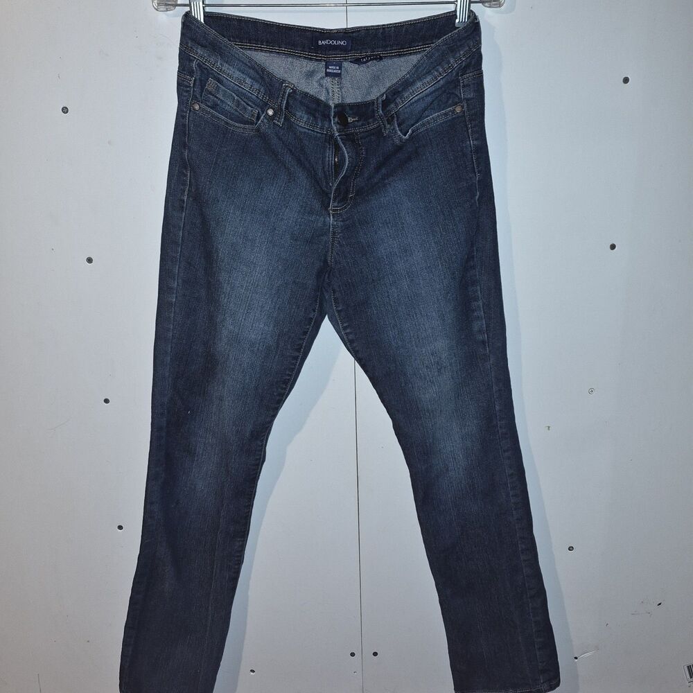 Bandolino Tatyana Women's Straight Leg Jeans Dark Wash Blue Size 8